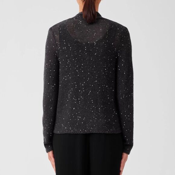 NWT Eileen Fisher Merino Sequin Cardigan-Z3 - Picture 4 of 6